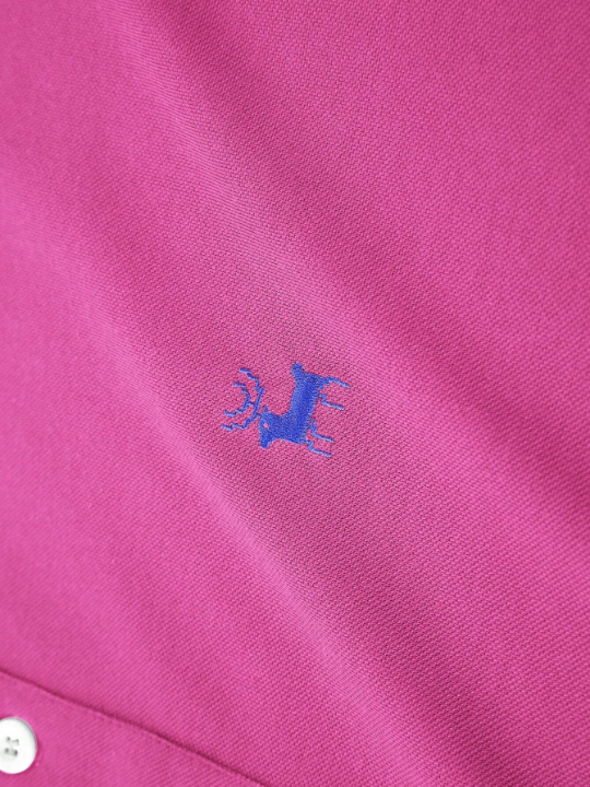 Men Embroidery Detail Split Hem Polo Shirt