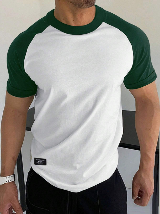 Manfinity Homme Men Colorblock Raglan Sleeve Tee