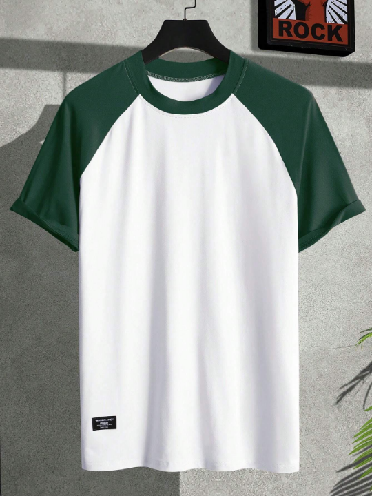 Manfinity Homme Men Colorblock Raglan Sleeve Tee