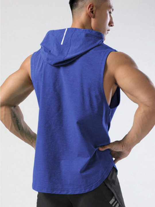 Sport PWRUP Men Drawstring Hooded Sports Tank Top