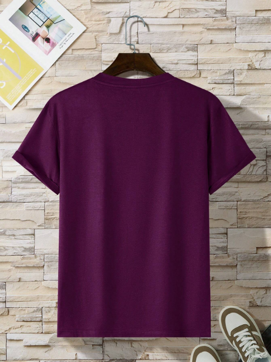 Men Solid Round Neck Tee