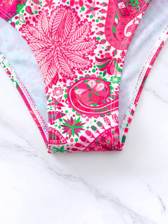 Swim Vcay Paisley Print Underwire Bikini Swimsuit