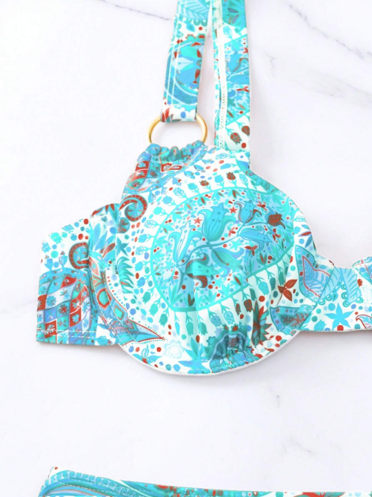 Swim BohoFeel Allover Print Push Up Bikini Swimsuit