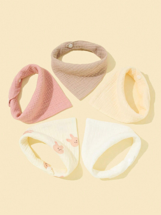 5pcs Baby Mixed Bandana Bib