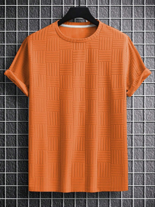 Manfinity Homme Men Solid Round Neck Tee