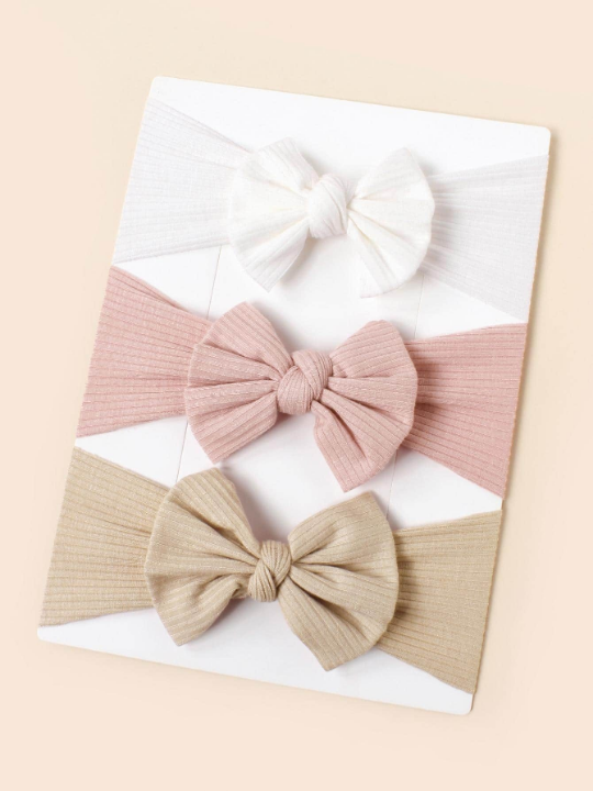 3pcs Baby Bow Decor Hair Band