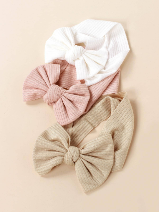 3pcs Baby Bow Decor Hair Band