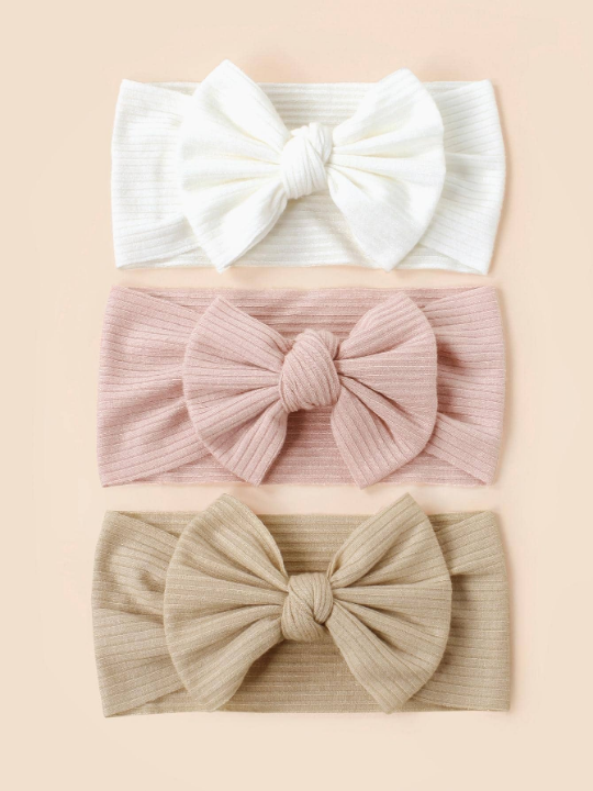 3pcs Baby Bow Decor Hair Band