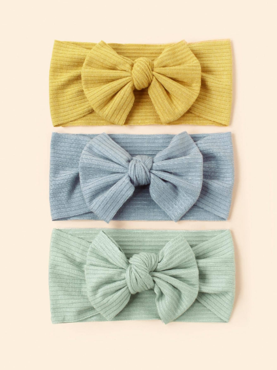 3pcs Baby Bow Decor Hair Band