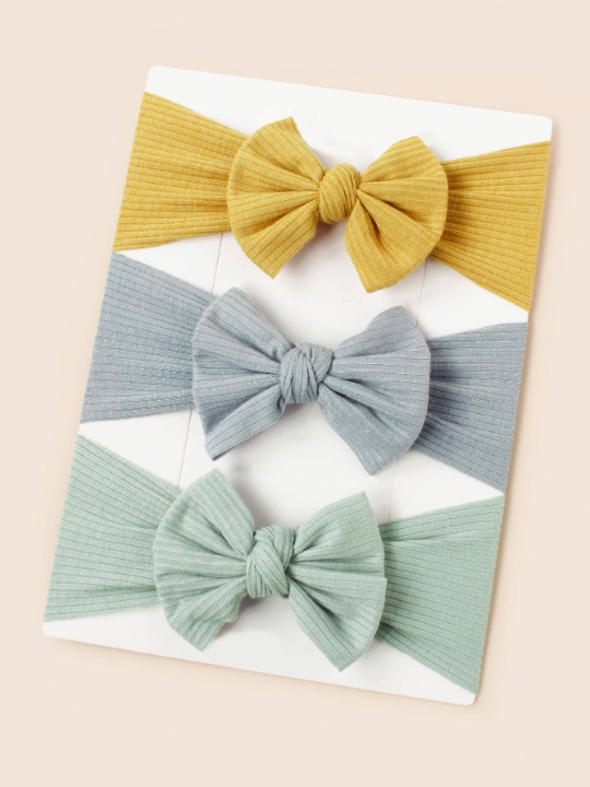 3pcs Baby Bow Decor Hair Band