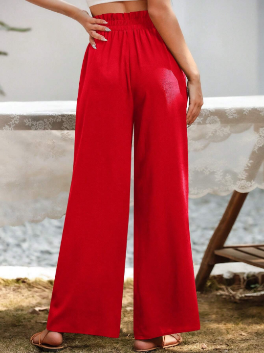 LUNE Paperbag Waist Wide Leg Pants