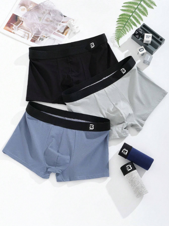 Men 5pcs Letter Graphic Boxer Brief