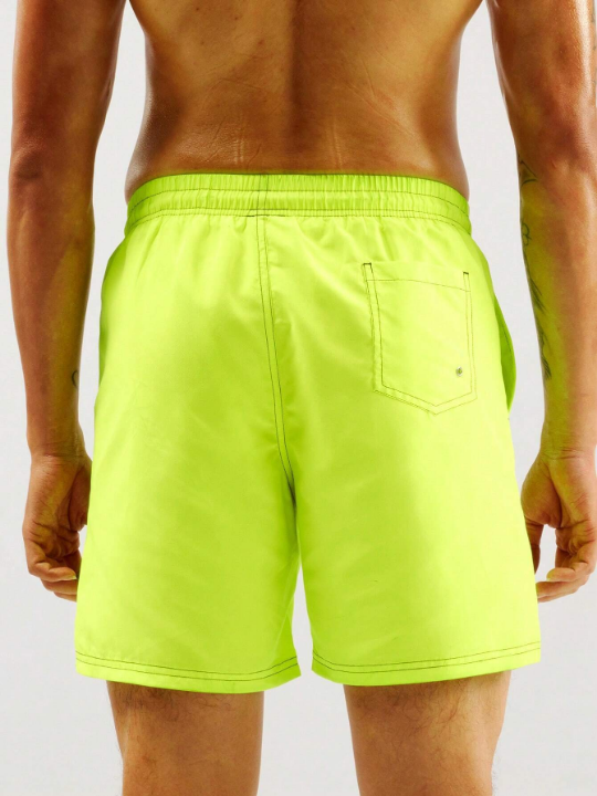 Manfinity Swimmode Men Drawstring Waist Slant Pocket Swim Trunks