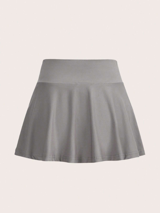 EZwear Solid Wideband Waist Skort