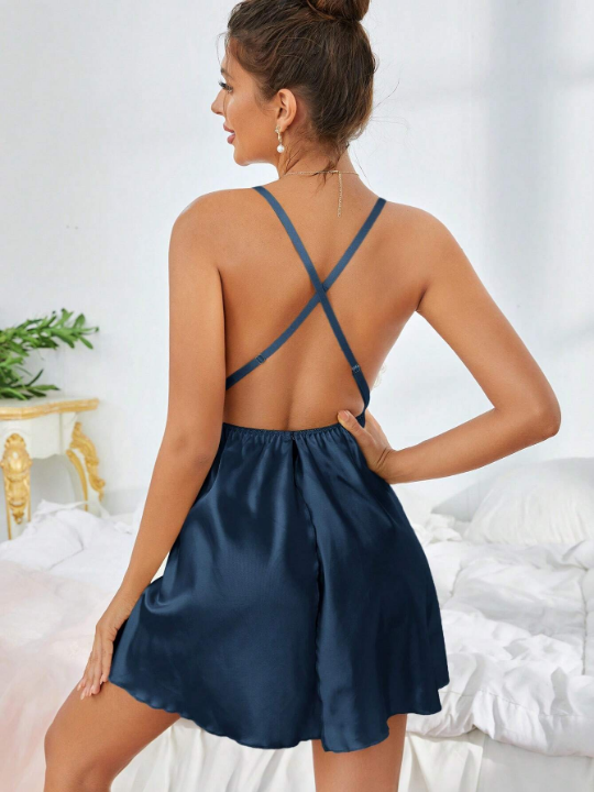 Guipure Lace Crisscross Back Lingerie