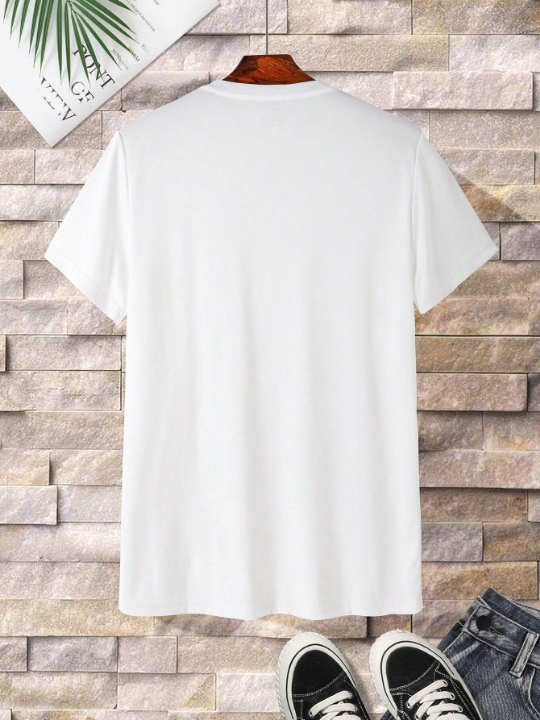 Men Solid V Neck Tee