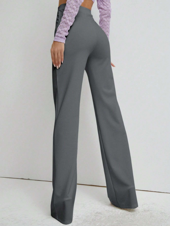 High Waist Straight Leg Pants