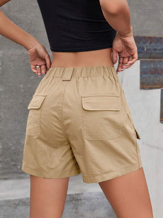 Flap Pocket Cargo Shorts