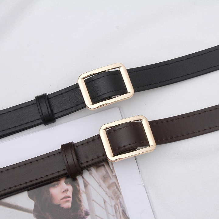 1pc Women Square Buckle Belt