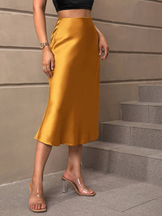 BAE High Waist Satin Skirt