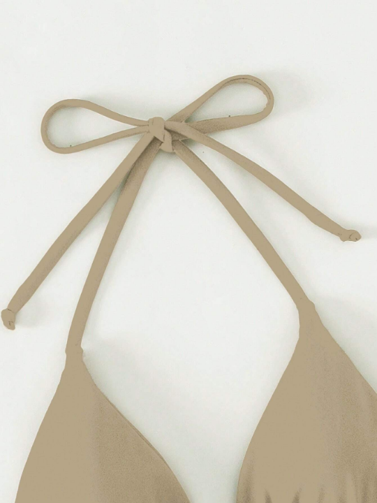 Swim Basics Halter Triangle Bikini Top