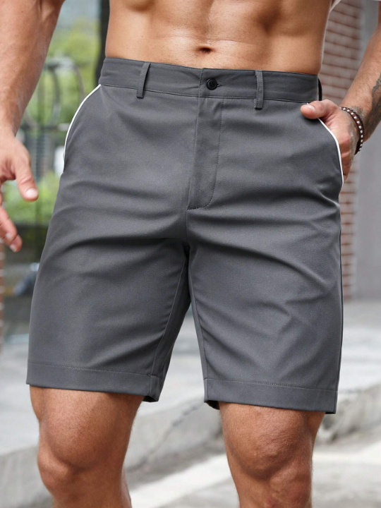 Manfinity Homme Men Slant Pocket Bermuda Shorts