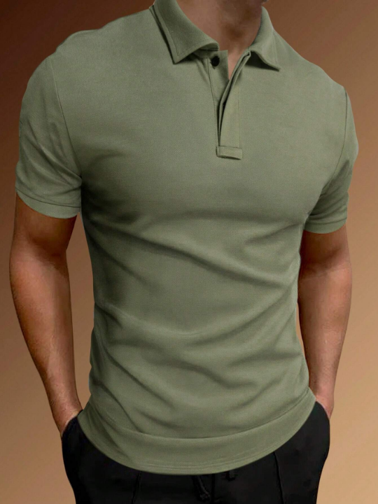 Manfinity Basics Men Solid Polo Shirt