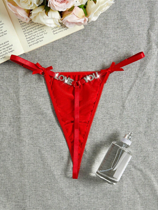 Rhinestone Studded Detail Panty