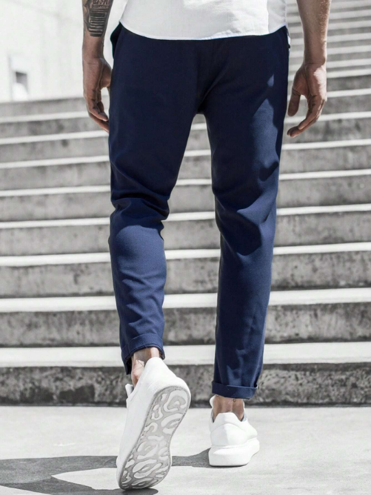 Manfinity Homme Men Solid Tapered Pants