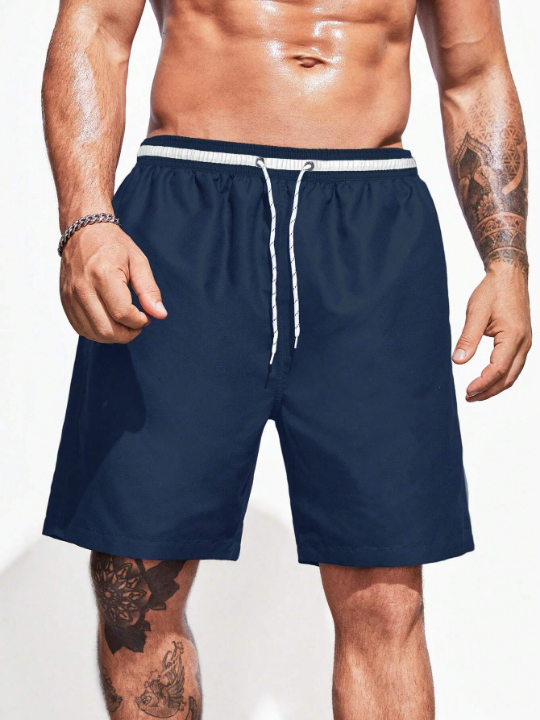 Manfinity Swimmode Men Drawstring Waist Swim Trunks