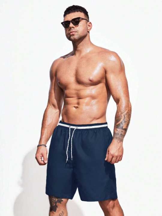 Manfinity Swimmode Men Drawstring Waist Swim Trunks