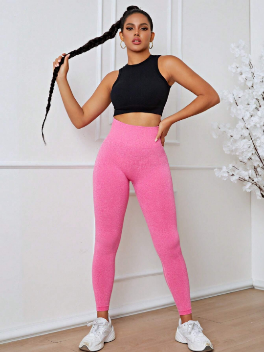 Yoga Basic Wide Waistband Sports Leggings