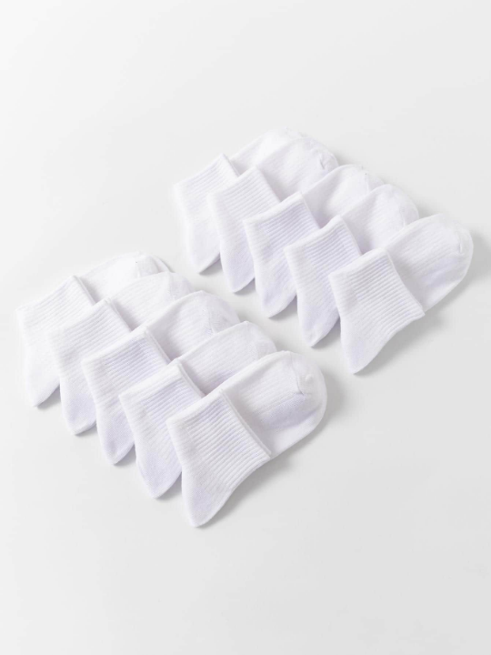 10pairs Solid Ankle Socks