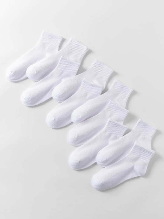 10pairs Solid Ankle Socks