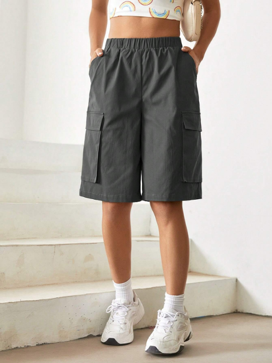 EZwear Flap Pocket Side Bermuda Shorts