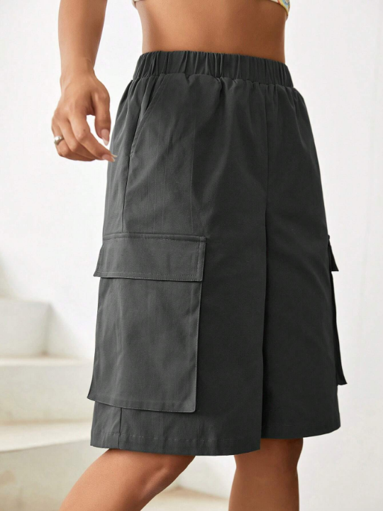 EZwear Flap Pocket Side Bermuda Shorts