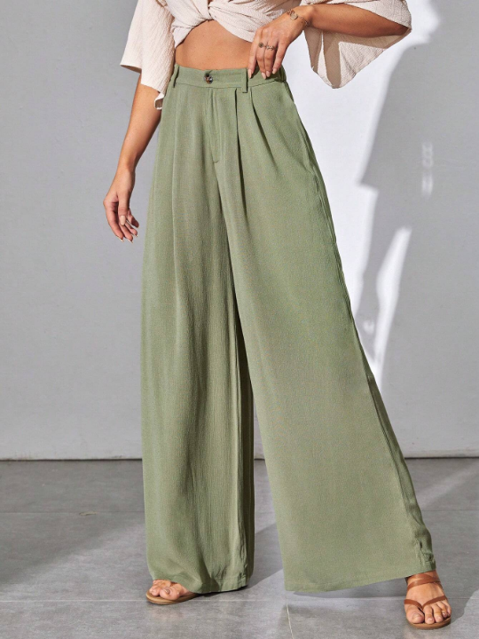 Tall Solid Wide Leg Pants