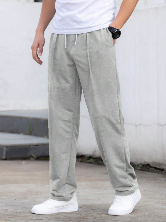 Manfinity Hypemode Men Drawstring Waist Slant Pocket Sweatpants