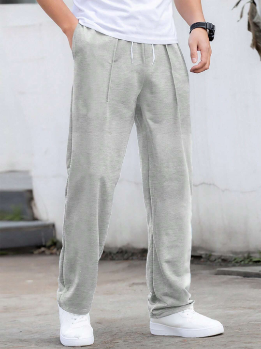 Manfinity Hypemode Men Drawstring Waist Slant Pocket Sweatpants