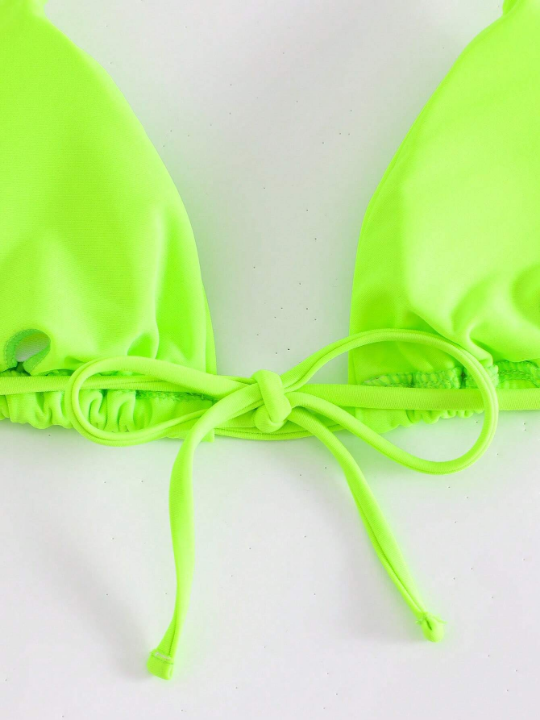 Halter Triangle Bikini Top