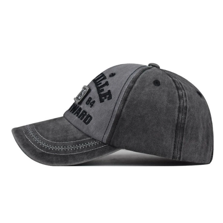 Men Letter Embroidered Washed Casual Baseball Cap For Daily Life