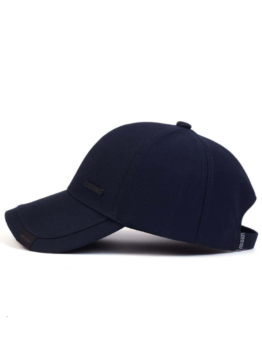 1pc Men Label Decor Adjustable Casual Baseball Cap For Daily Life