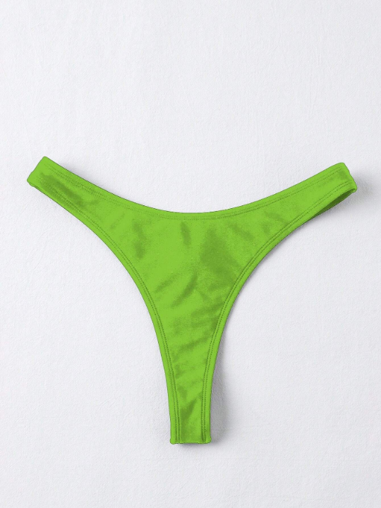 Swim Basics Plain High Cut Bikini Bottom