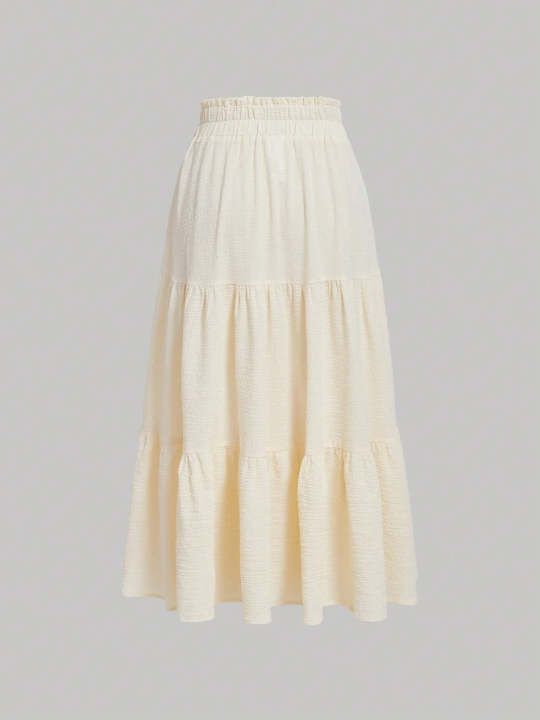 MOD Knot Paperbag Waist Ruffle Hem Skirt