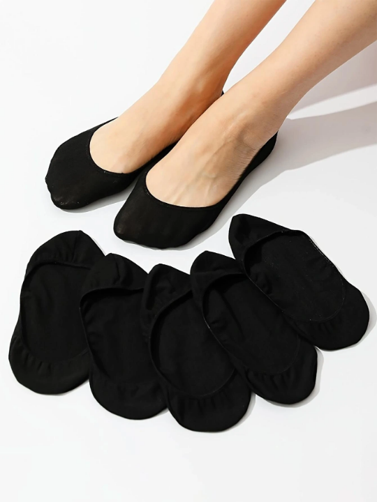 6pairs Solid Invisible Socks