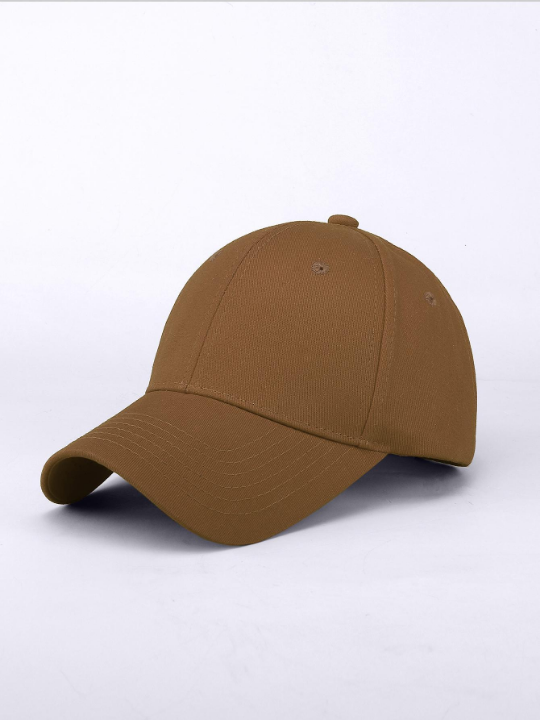 1pc Solid Color Simple Adjustable Casual Baseball Cap For Men