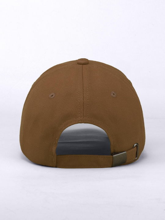 1pc Solid Color Simple Adjustable Casual Baseball Cap For Men