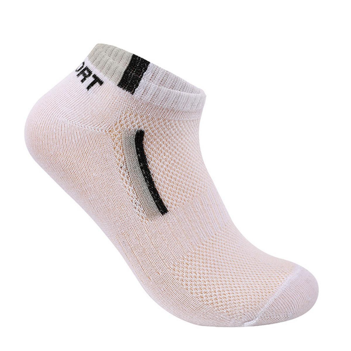 12pairs Men Striped & Letter Graphic Sweat Absorbing Casual Ankle Socks For Daily Life