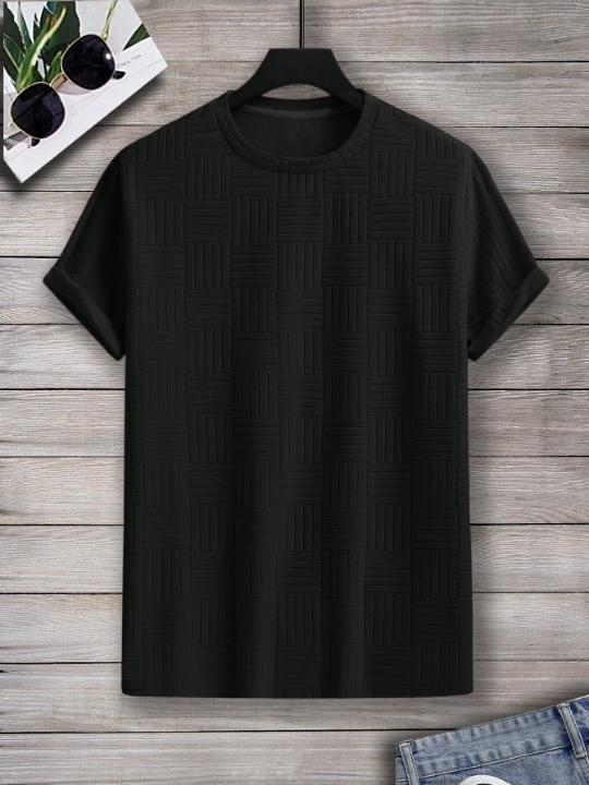 Manfinity Homme Men Solid Round Neck Tee