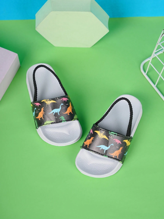 Baby Boys Cartoon Dinosaur Pattern Cute Slippers For Summer